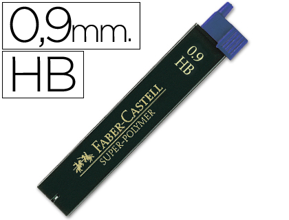 MINAS FABER GRAFITE 9069 0,9MM HB - ESTOJO DE 12 MINAS