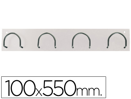 CABIDE DE PAREDE SIE METALICO COM 4 SUPORTES NA COR BRANCO