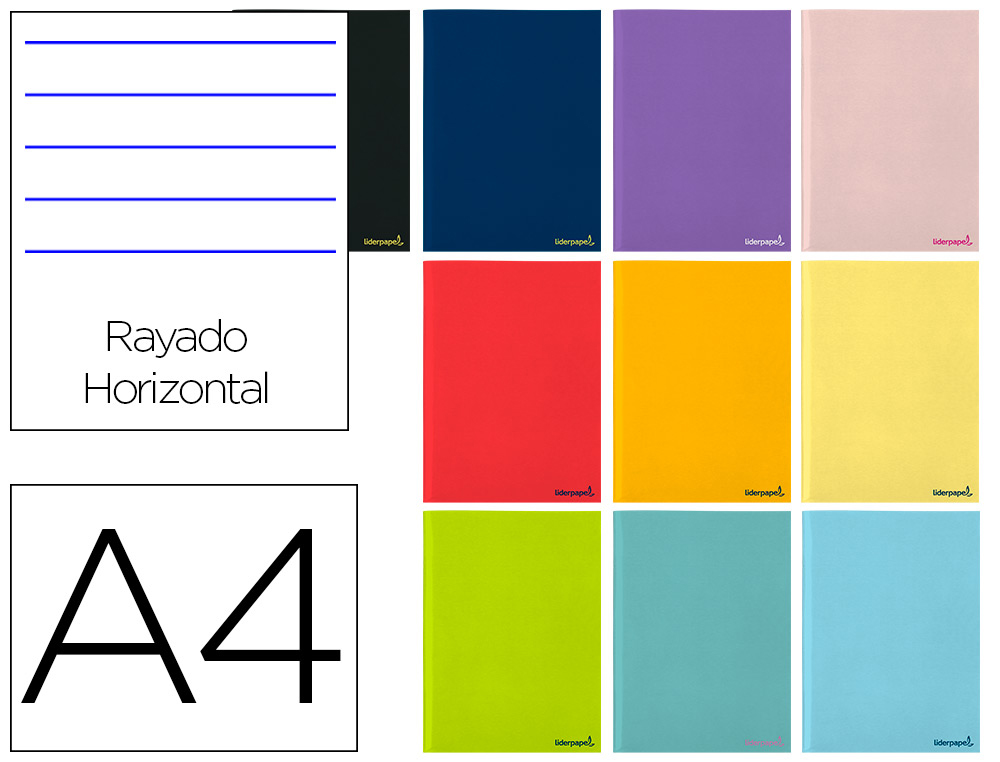 CADERNO AGRAFADO LIDERPAPEL SMART DIN A4 80 F PAUTADO 60 GR COM DUPLA MARGEM