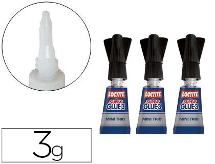 COLA LOCTITE SUPER GLUE - 3X1 GR BLISTERS MINI TRIO