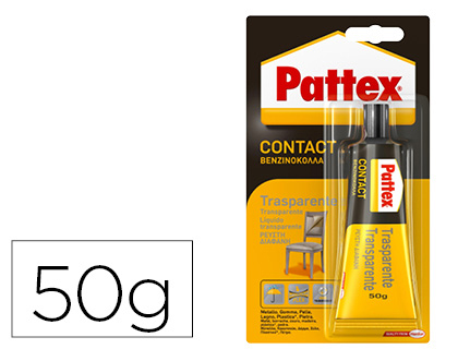 COLA PATTEX CONTACT TRANSPARENTE 50 GR