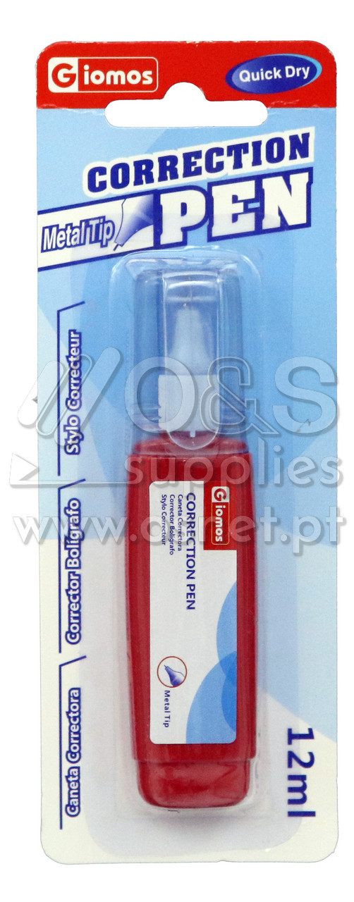 BL. C/1 CANETA CORRECTORA GIOMOS 12ML